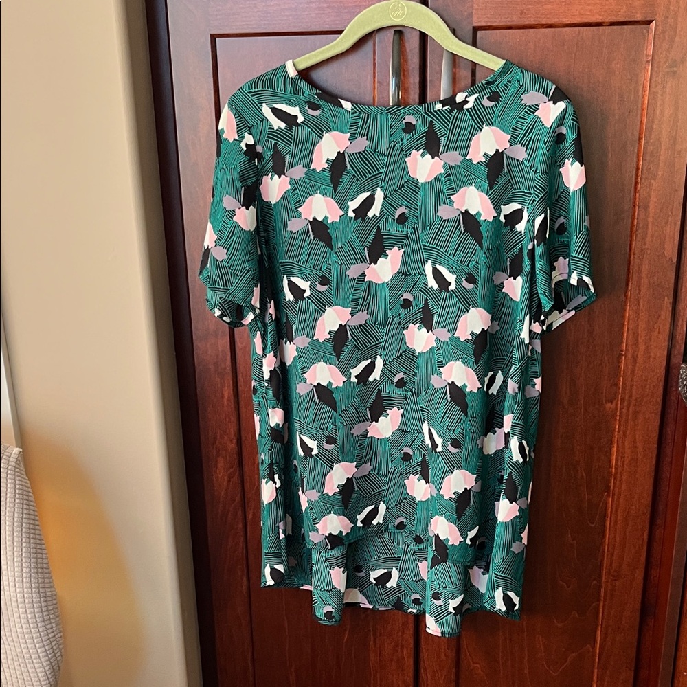 Sienna Sky Green and Pink Women's Top Size S
